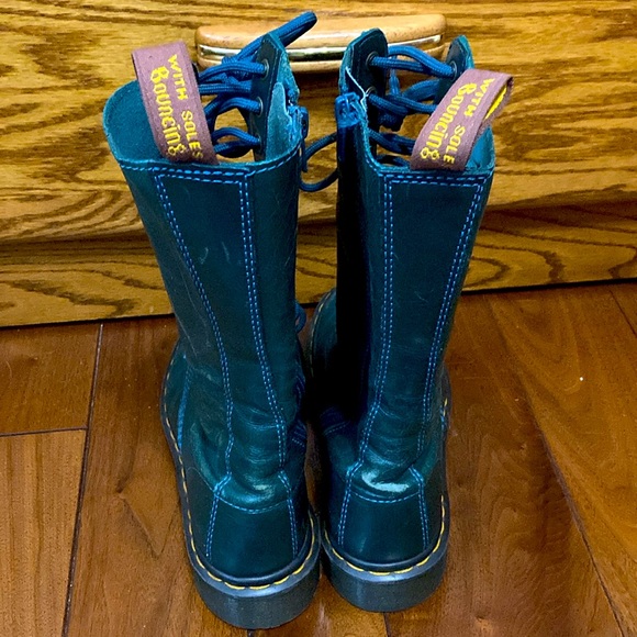 Dr Martens Forest Green 1B99 14 Hole 14 Eye With Side Zipper 4UK 37EU 5USM 6USL - Picture 6 of 12